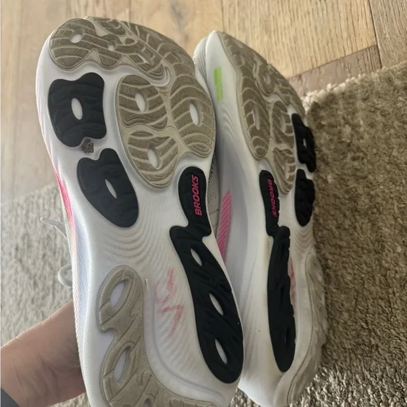 BROOKS Adrenaline GTS 25 Oyster/Pink/Green Size 11 - Picture 5 of 6